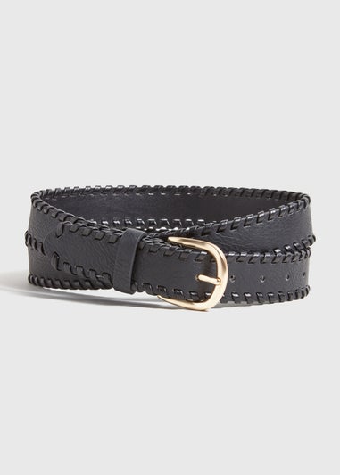 Black Edge Weave Belt