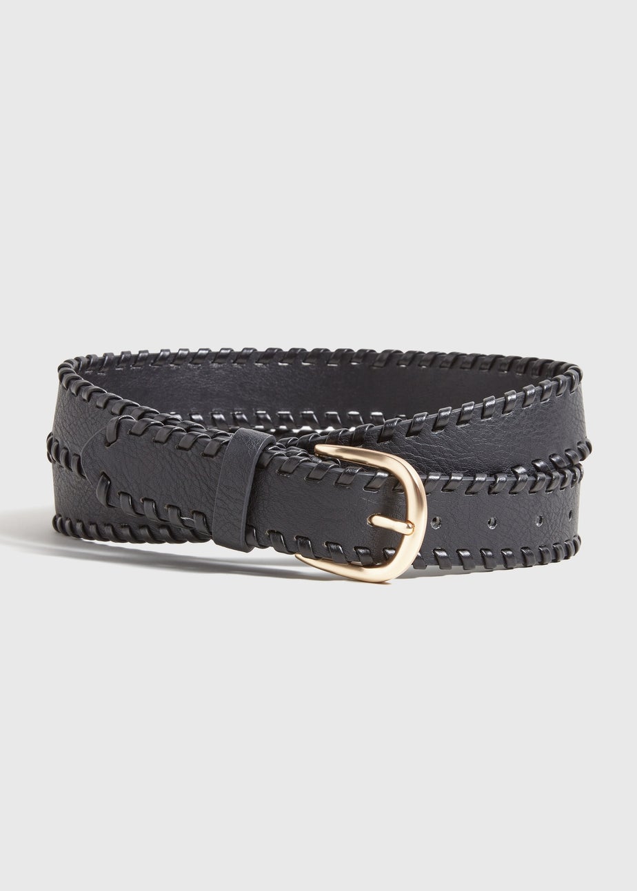 Black Edge Weave Belt