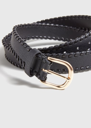 Black Edge Weave Belt