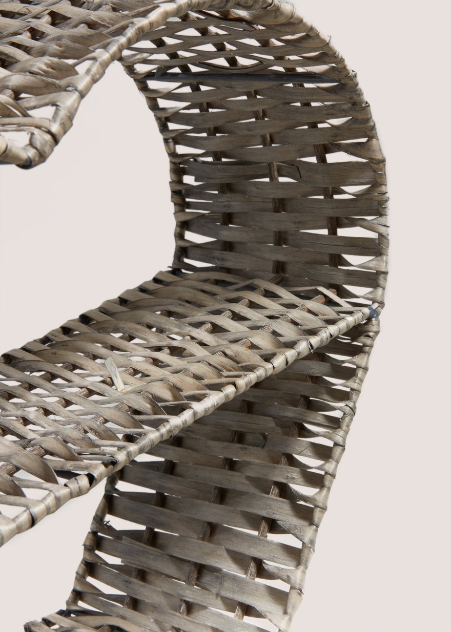 Grey Woven Heart Shelf (35cm x 35cm x 13cm)