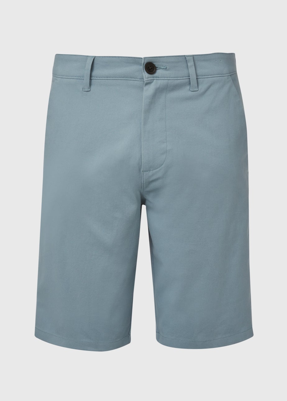 Blue Straight Fit Chino Shorts