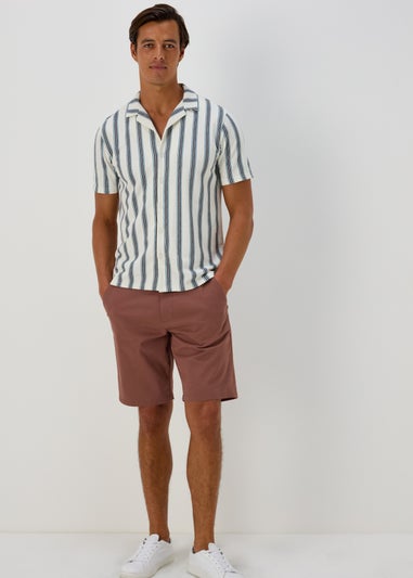 Rust Straight Fit Chino Shorts