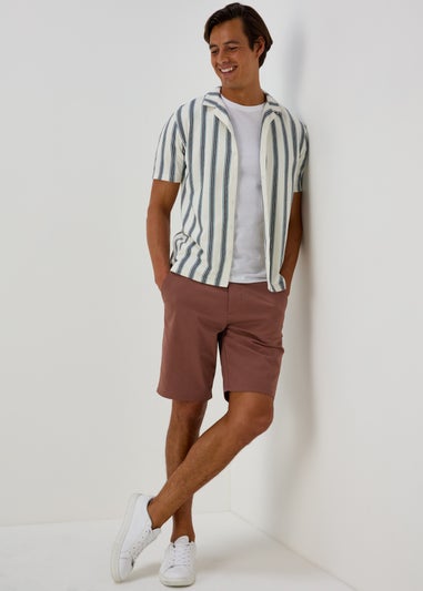 Rust Straight Fit Chino Shorts