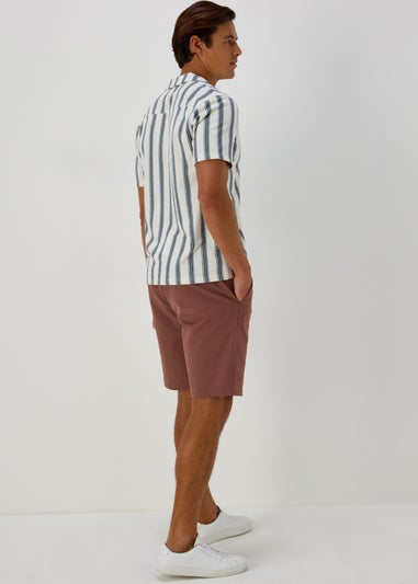 Rust Straight Fit Chino Shorts
