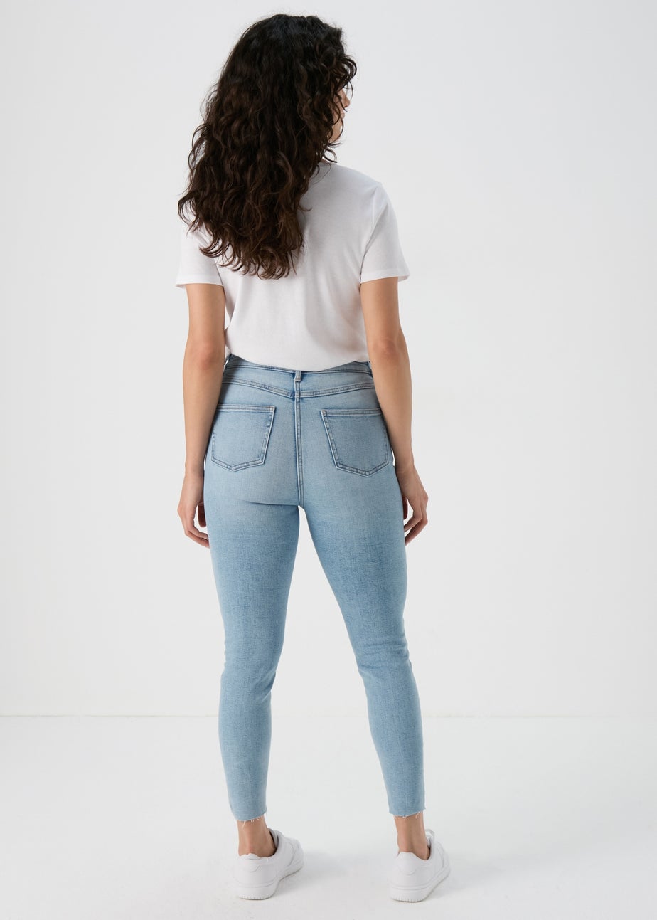 Mid Wash Ankle Grazer Skinny Jeans