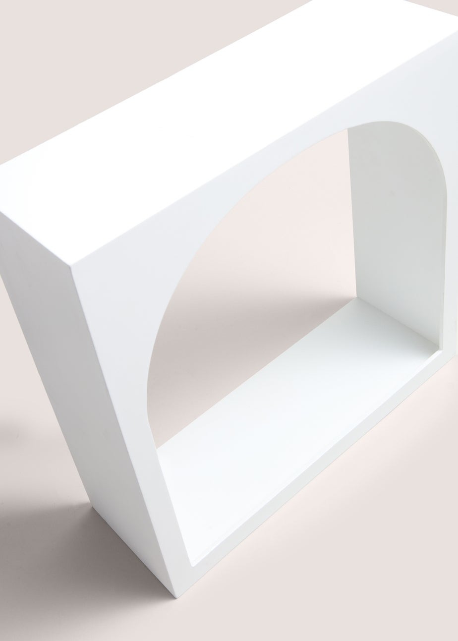 White Single Cove Shelf (34cm x 24cm x 34cm)