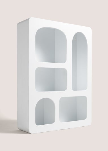 White Multilayer Cove Shelf (40cm x 18cm x 54cm)