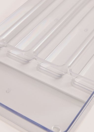 Clear cutlery organiser (35.5cm x25cm x4.5cm)