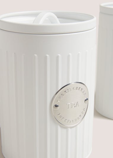 White Tea/Coffee/Sugar Canisters (16cm x 11cm)