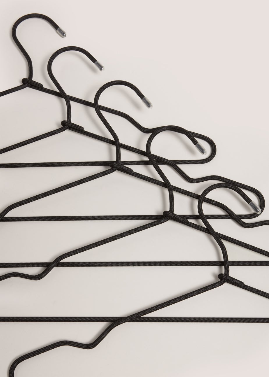 5 Pack Black Fabric Hangers