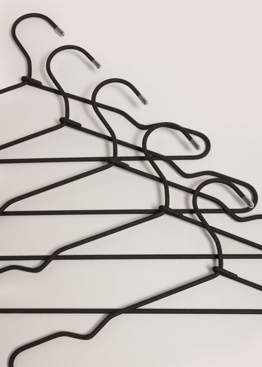 5 Pack Black Fabric Hangers