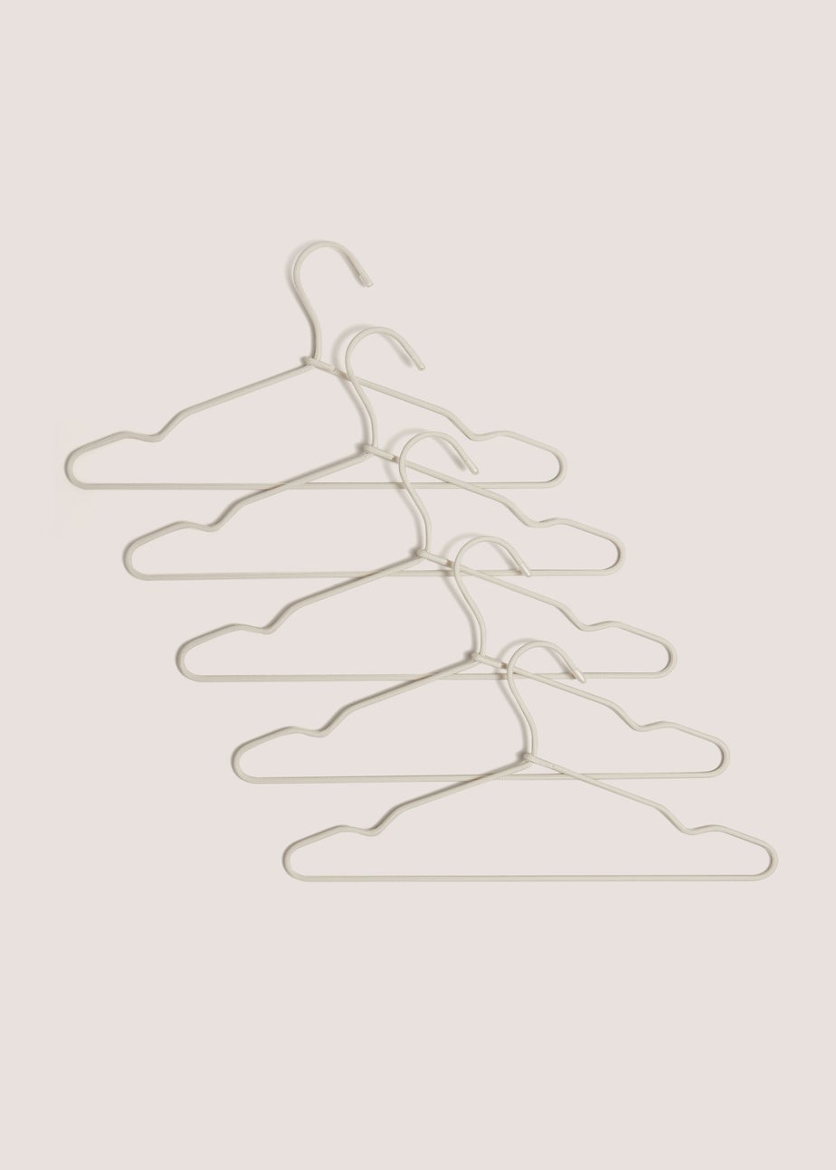 5 Pack Cream Fabric Hangers (34cm x 32cm)