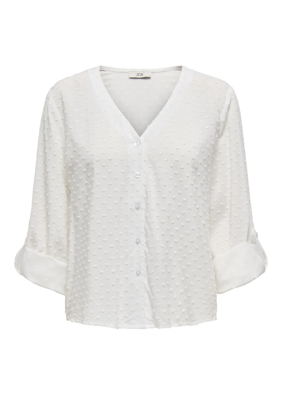 JDY White Diana Dobby Shirt
