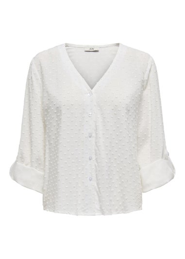 JDY White Diana Dobby Shirt