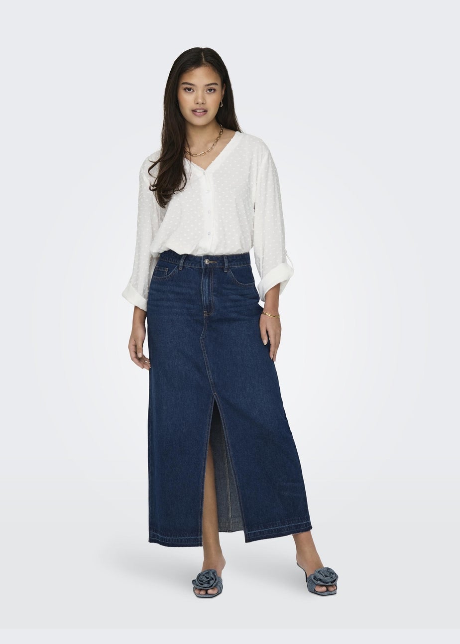 JDY White Diana Dobby Shirt