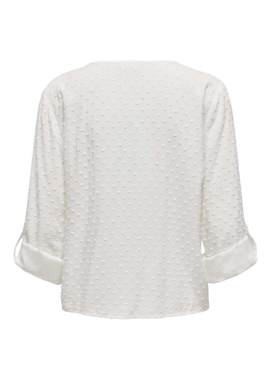 JDY White Diana Dobby Shirt