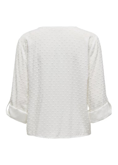 JDY White Diana Dobby Shirt