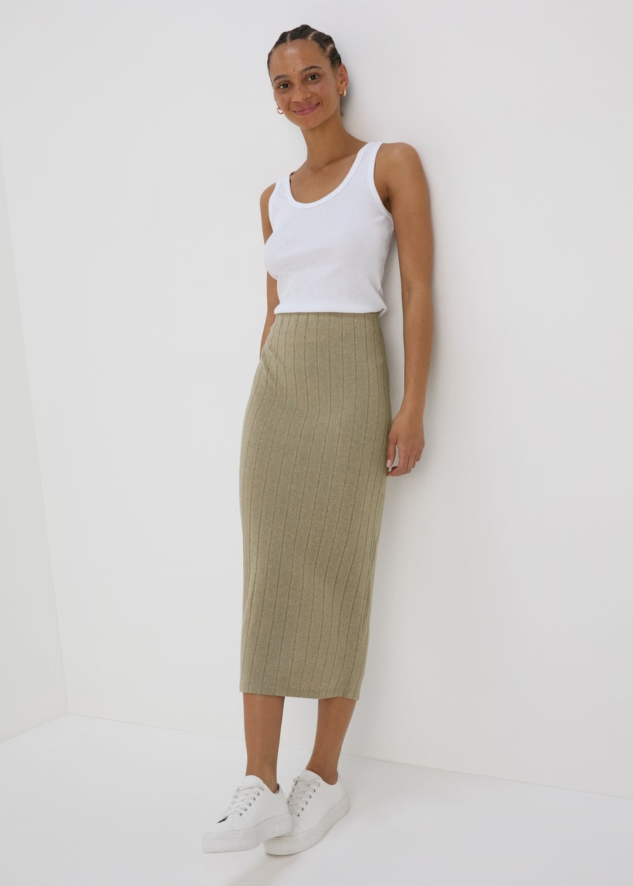 JDY Brown Midi Skirt