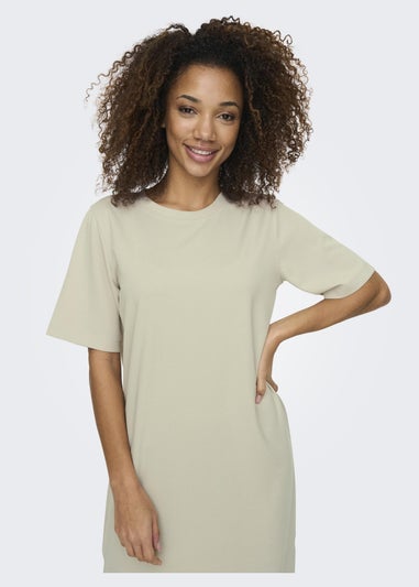 JDY Grey Geggo T-Shirt Midi Dress