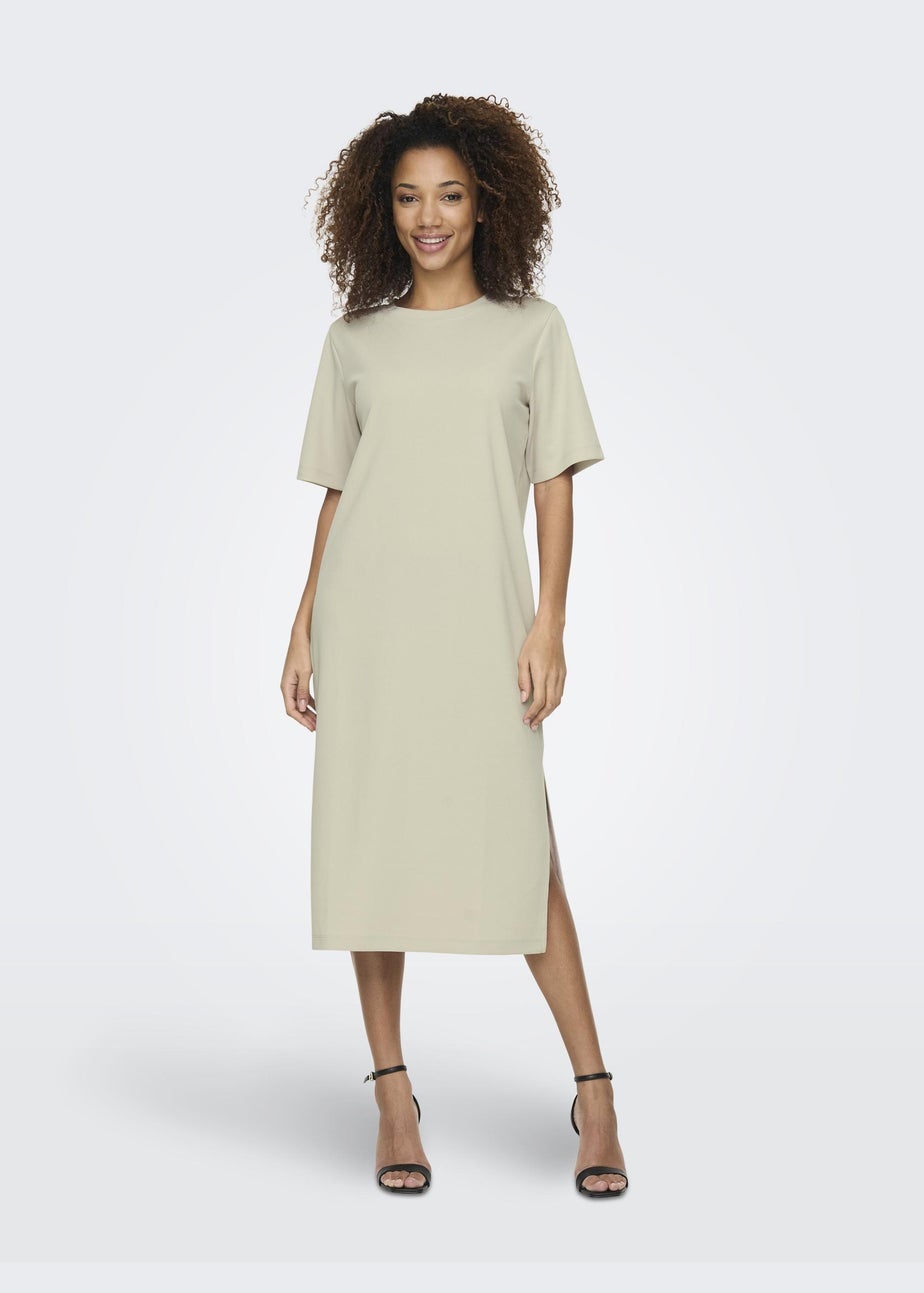 JDY Grey Geggo T-Shirt Midi Dress