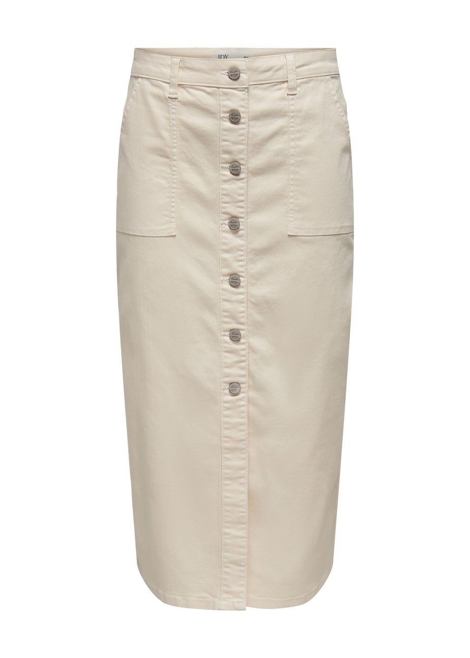 JDY Ecru Nora Pocket Skirt