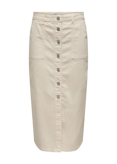 JDY Ecru Nora Pocket Skirt