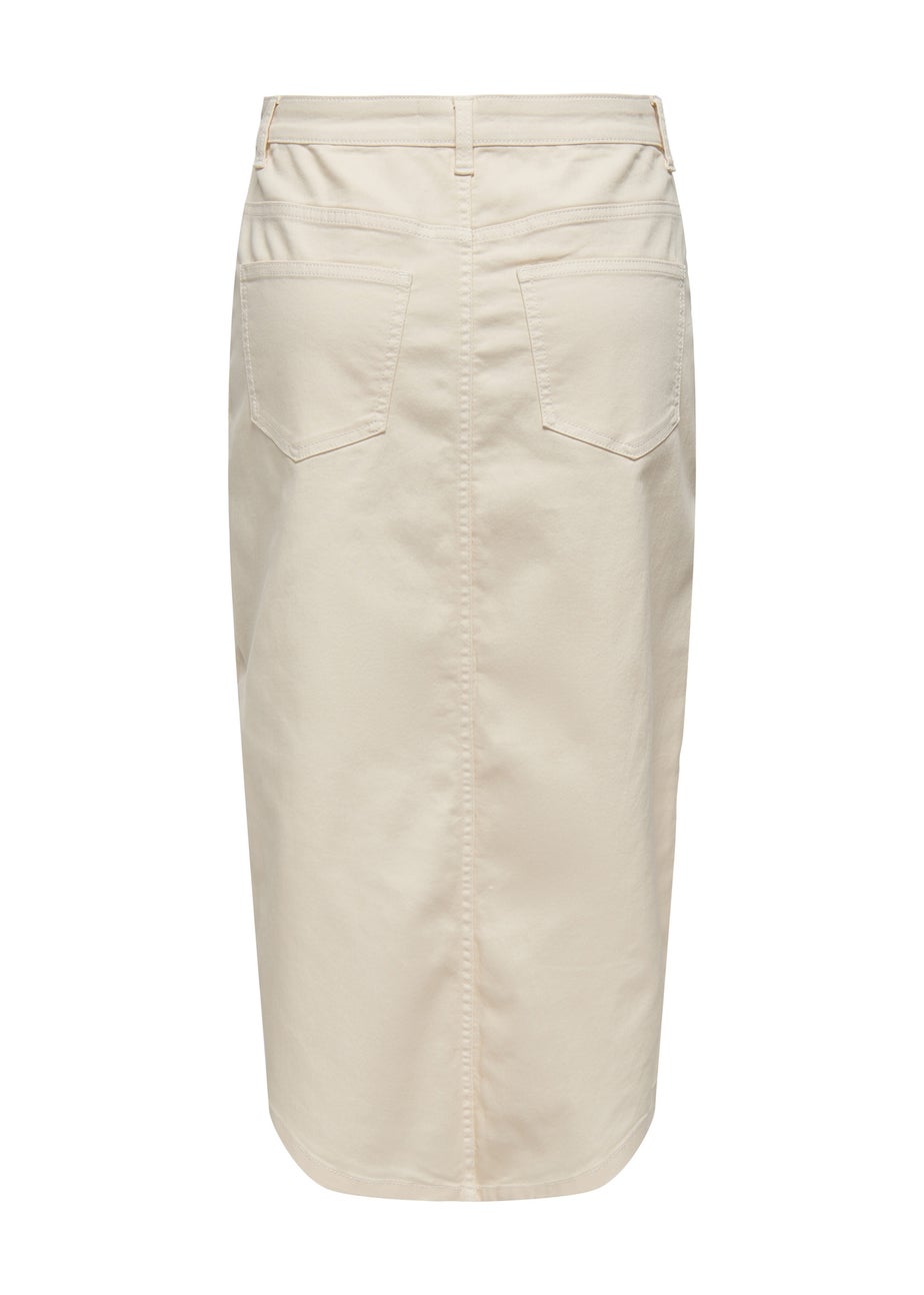 JDY Ecru Nora Pocket Skirt