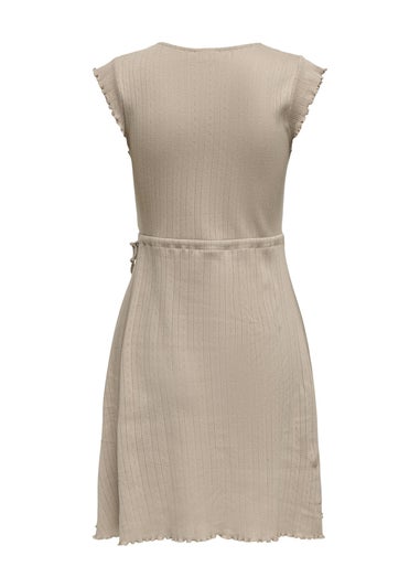 JDY Taupe Salsa Life Mini Wrap Dress