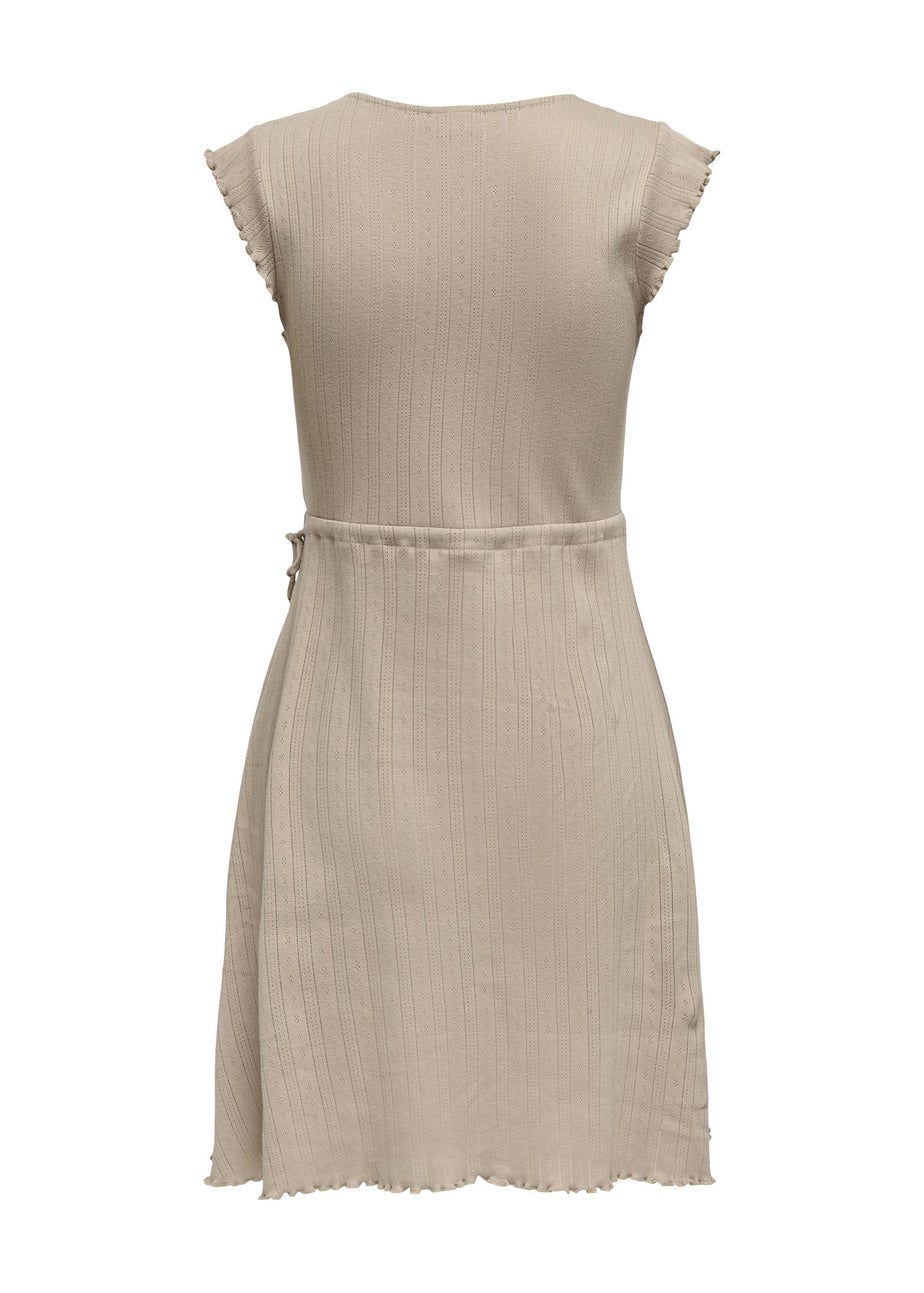 JDY Taupe Salsa Life Mini Wrap Dress