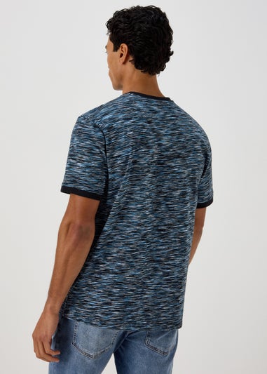 Navy & Blue Space Dye T-Shirt