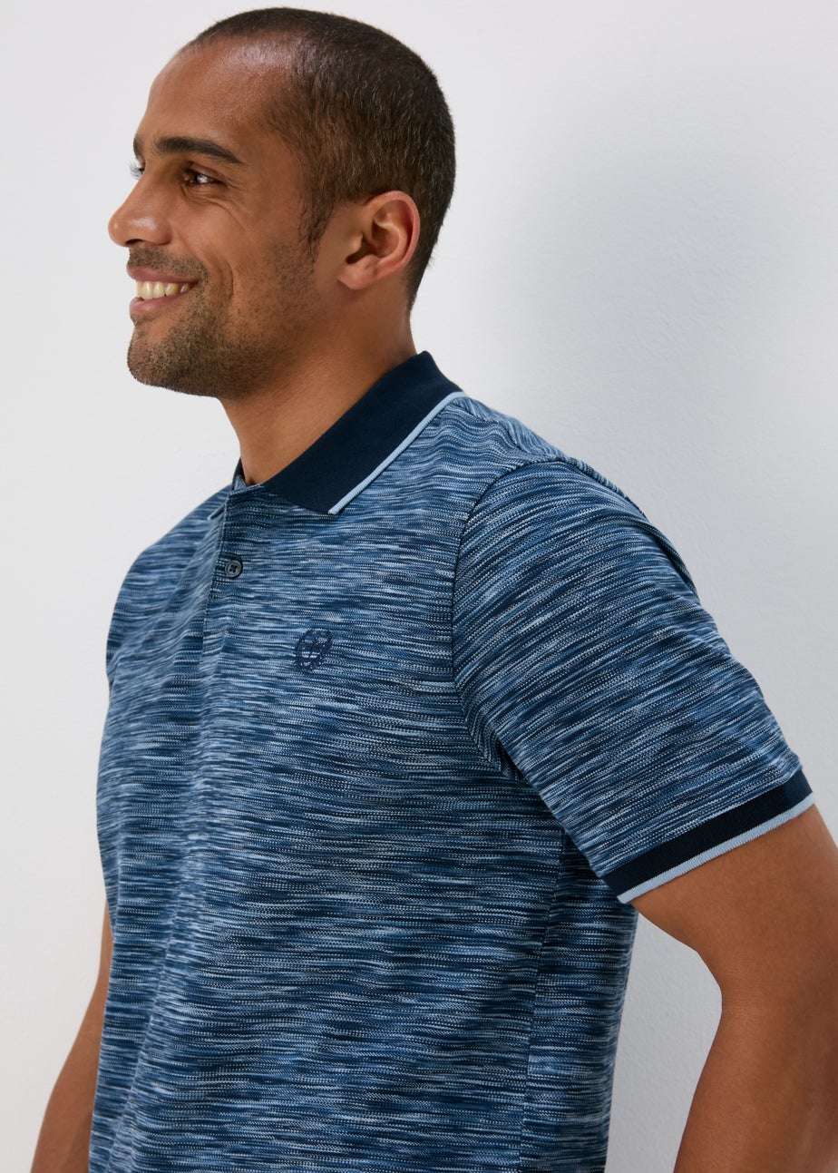 Navy Space Dye Polo