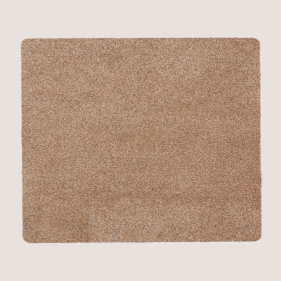 Brown Linen Plain Door Mat (80x95cm)