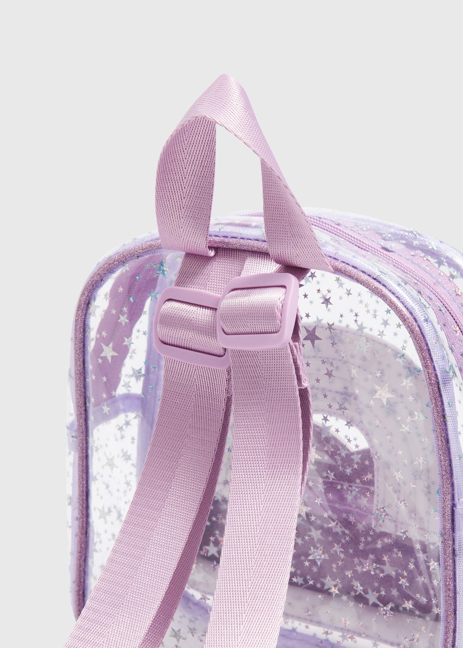 Girls Purple Sequin Rainbow Backpack (23x20x8cm)