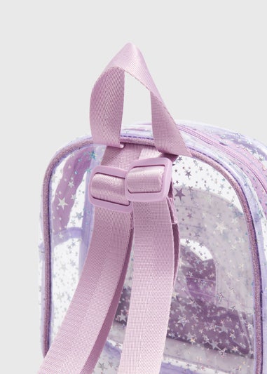 Girls Purple Sequin Rainbow Backpack (23x20x8cm)