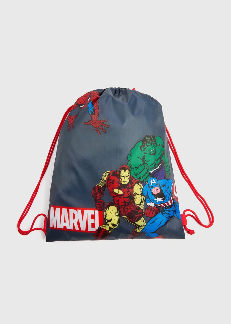 Marvel Kids Grey Avengers Drawstring Bag (43x34x2.5cm)