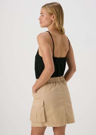 Stone Cargo Mini Skirt