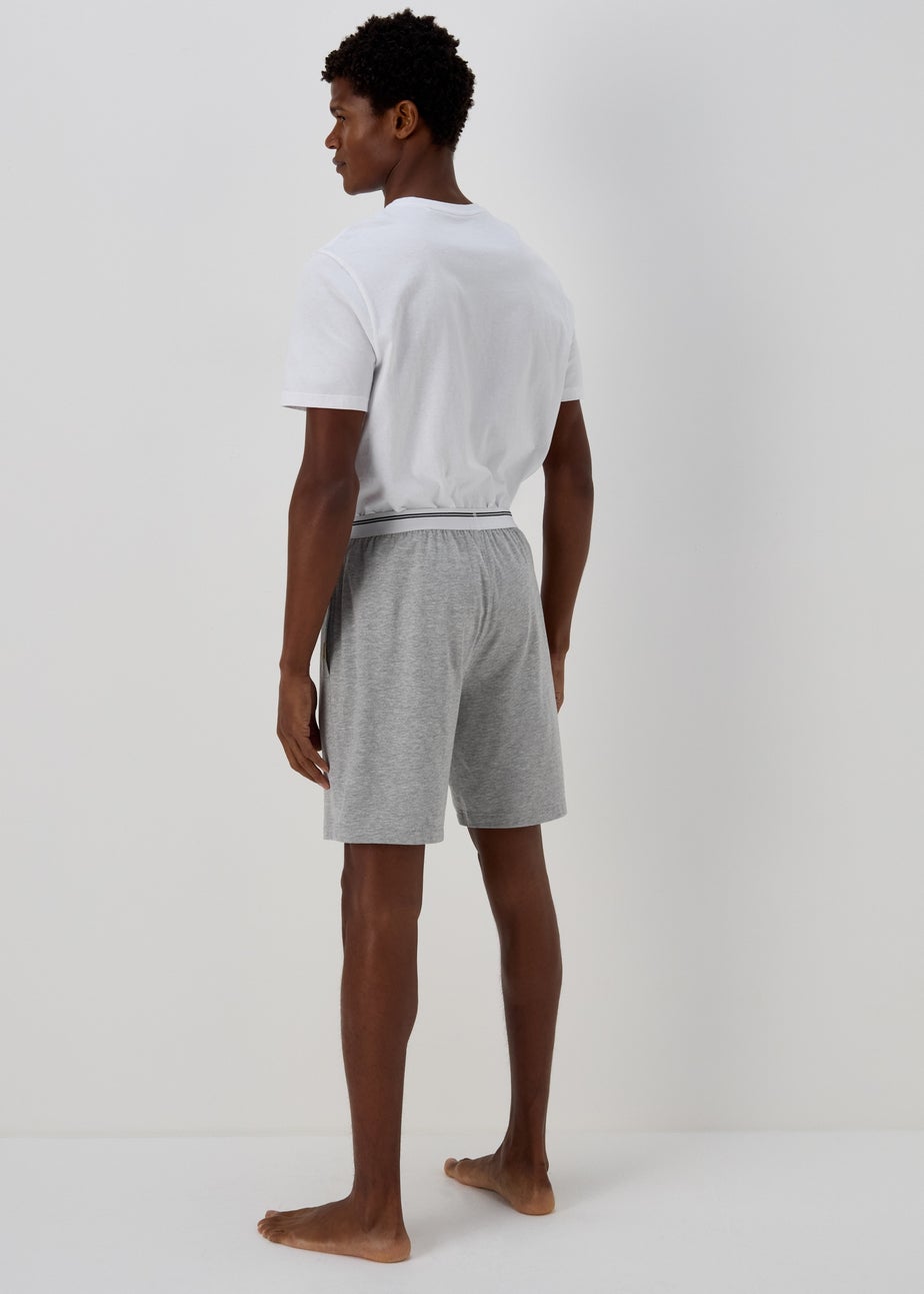 Grey Stripe Jacquard Waistband Shorts