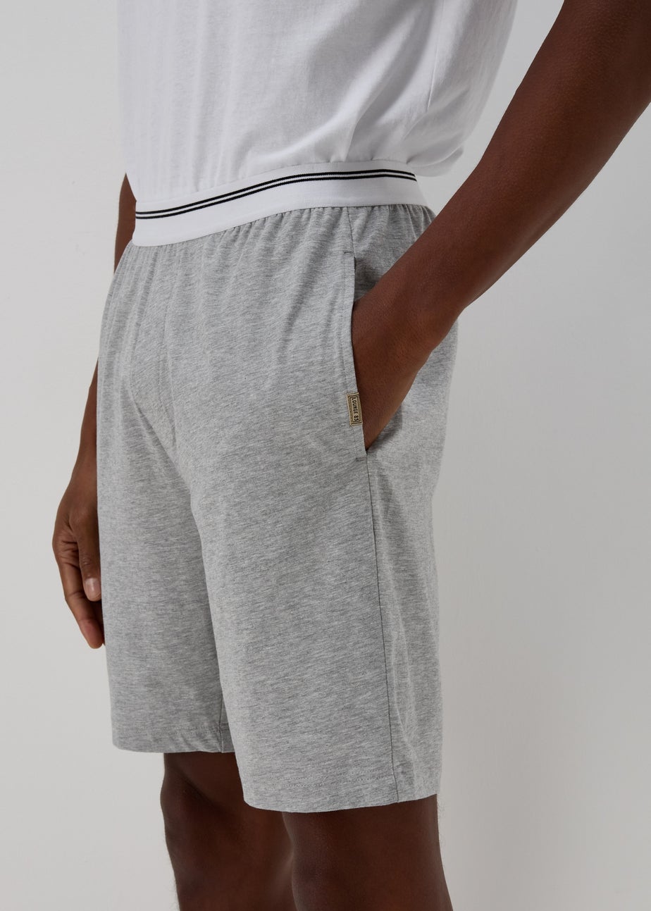 Grey Stripe Jacquard Waistband Shorts