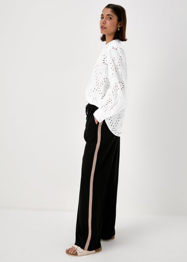 Et Vous White Schiffli Shirt