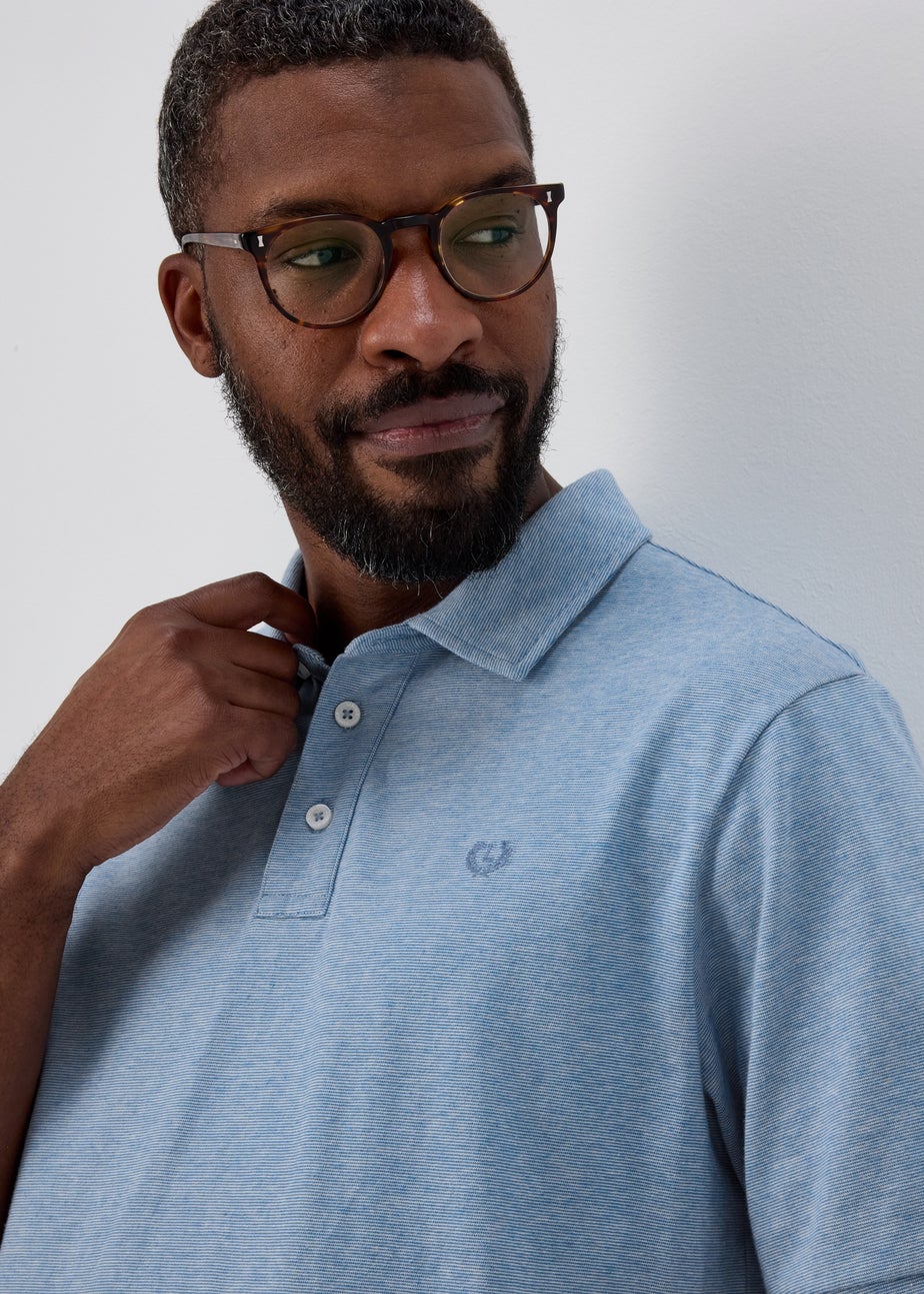 Lincoln Blue Tipped Polo Shirt