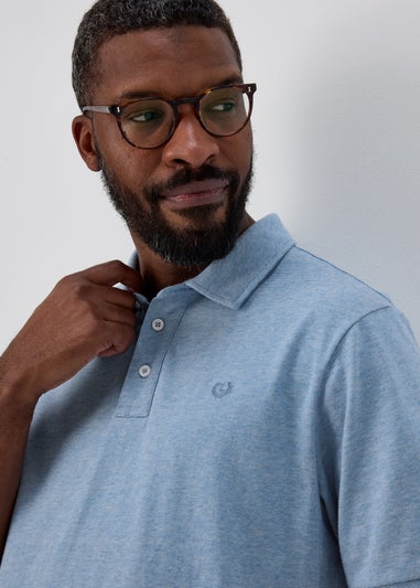 Lincoln Blue Tipped Polo Shirt