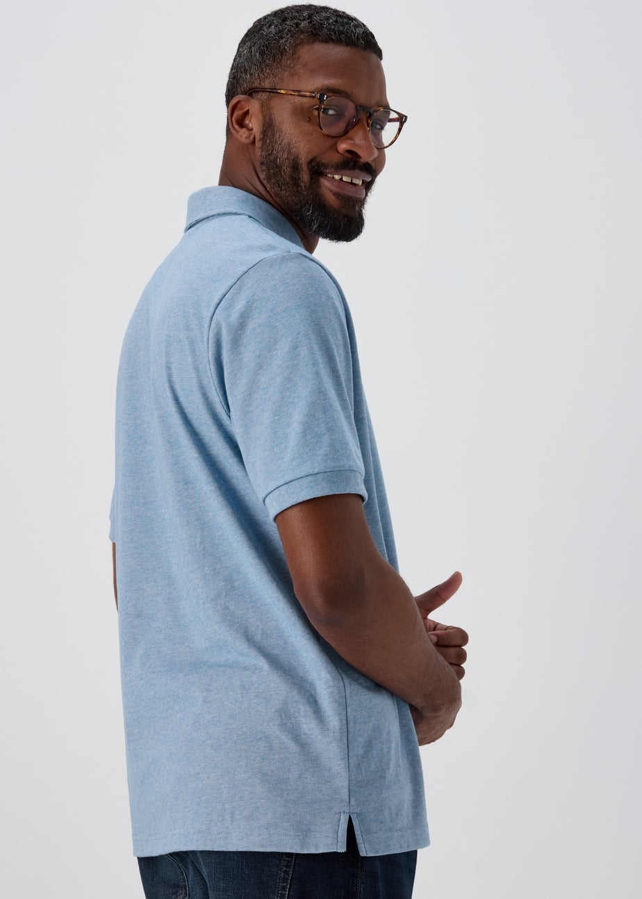 Lincoln Blue Tipped Polo Shirt