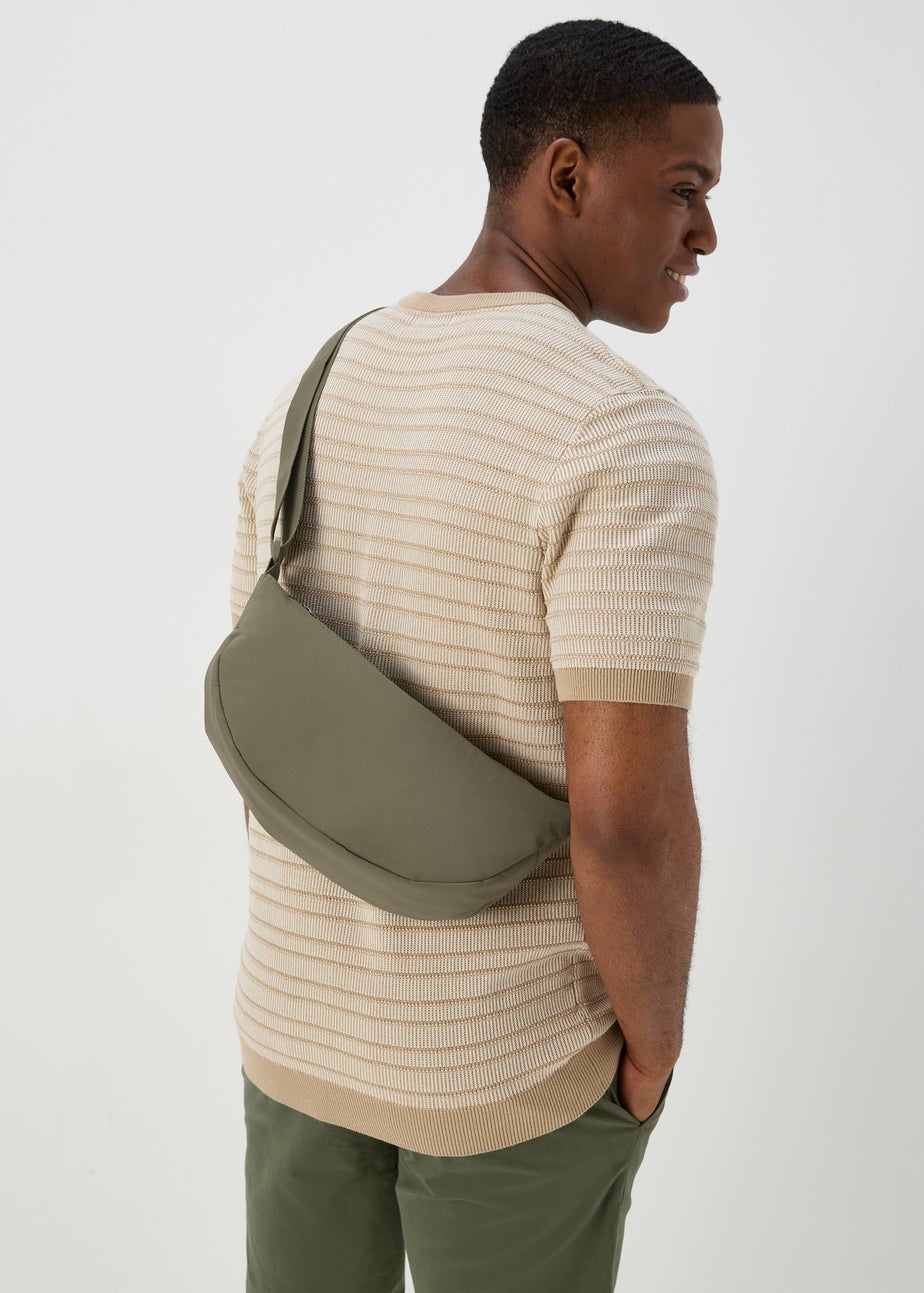Khaki Cross Body Pouch Bag