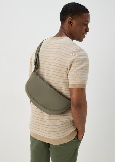 Khaki Cross Body Pouch Bag
