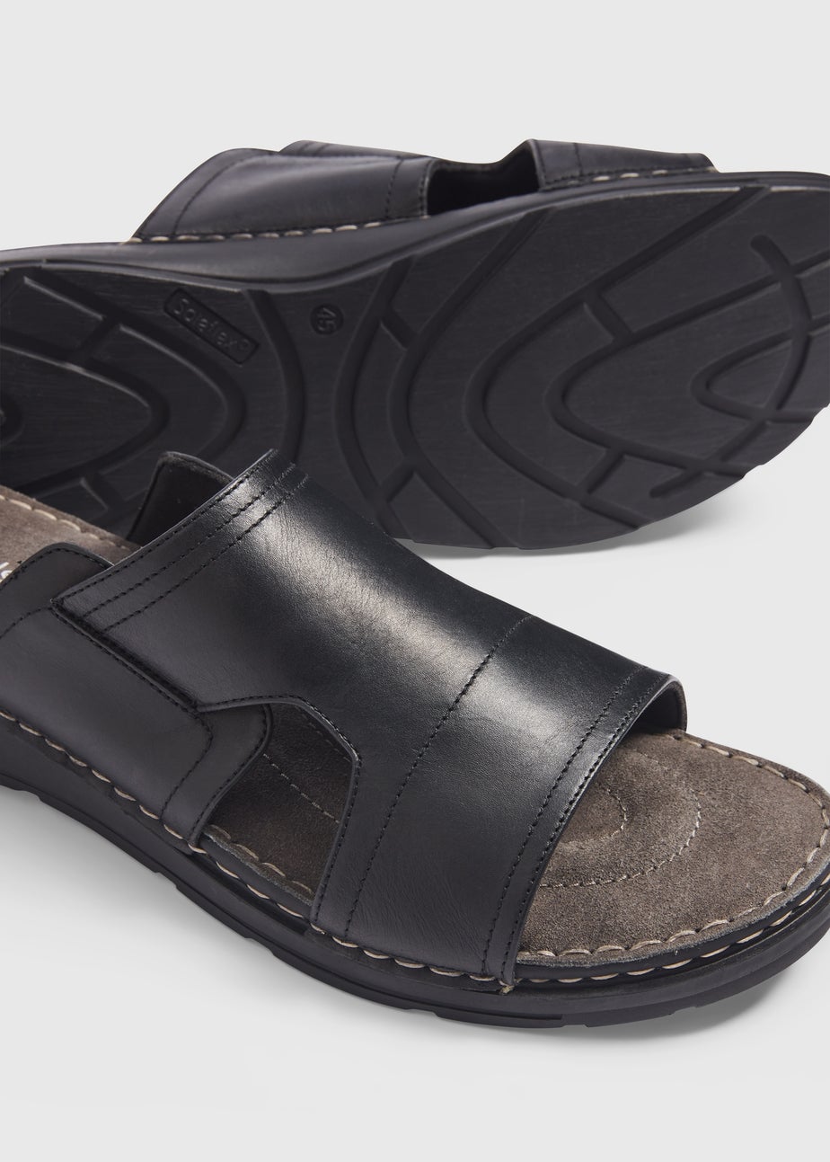 Black Leather Sandal
