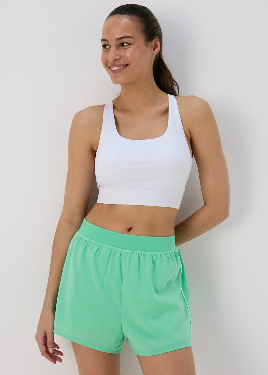Souluxe Green 2 In 1 Sports Shorts