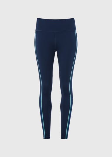Souluxe Blue & Green Tape Panel Leggings