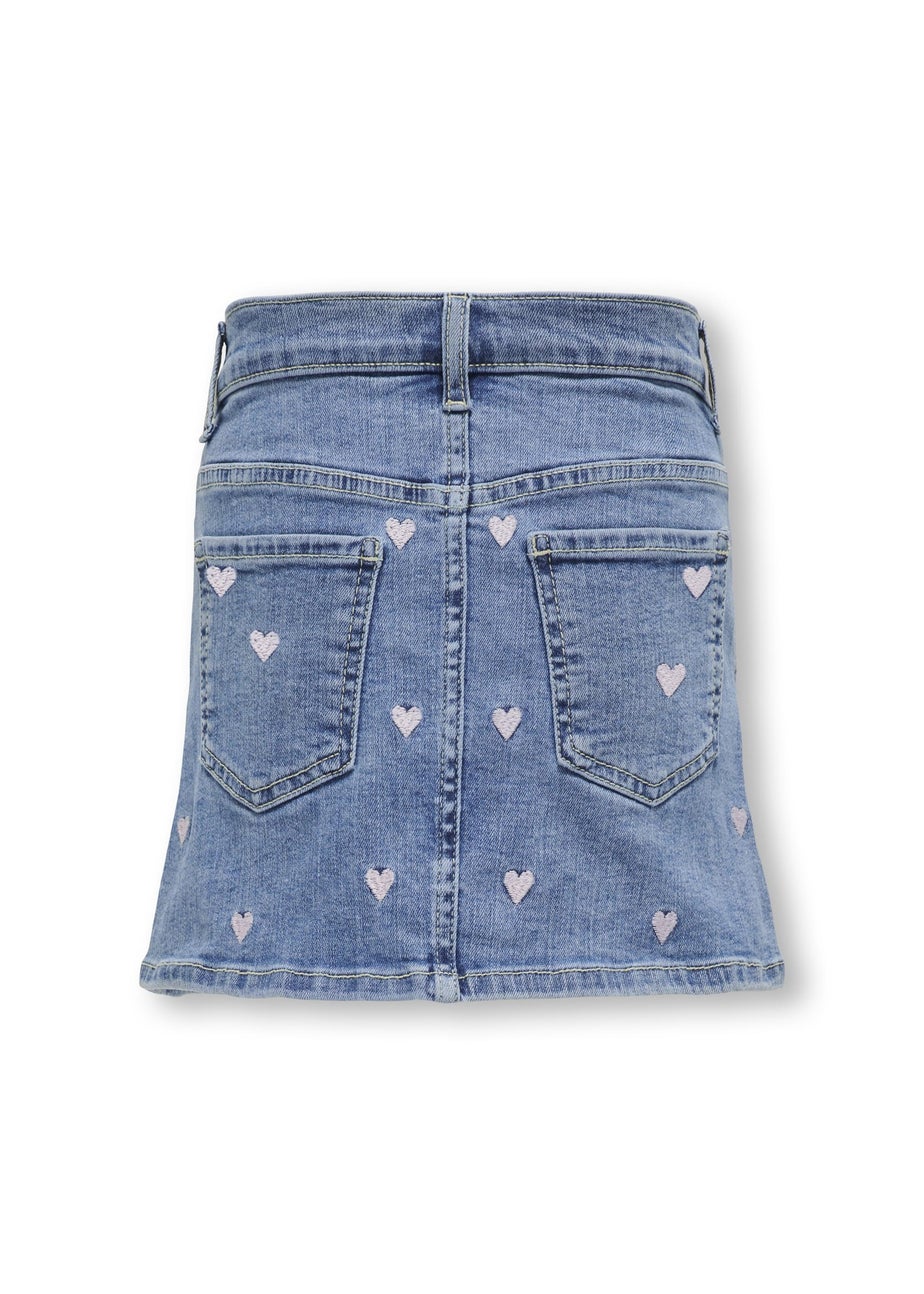 ONLY Girls Blue Heart Hoxton Denim Skirt (6-14yrs)