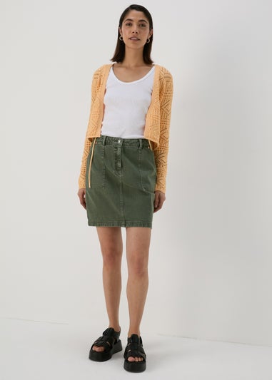 Apricot Tie Front Cardigan