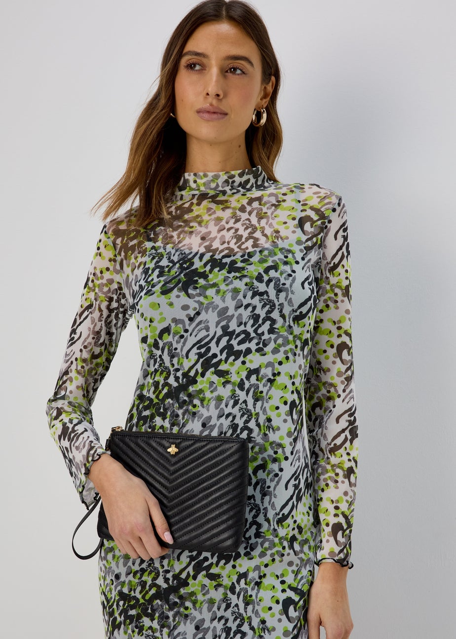 Black Pouch Gold Bee Bag